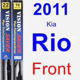 Front Wiper Blade Pack for 2011 Kia Rio - Vision Saver