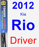 Driver Wiper Blade for 2012 Kia Rio - Vision Saver