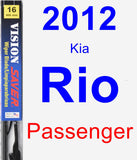 Passenger Wiper Blade for 2012 Kia Rio - Vision Saver