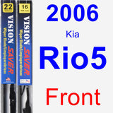Front Wiper Blade Pack for 2006 Kia Rio5 - Vision Saver