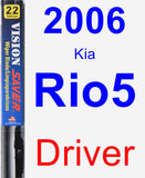 Driver Wiper Blade for 2006 Kia Rio5 - Vision Saver