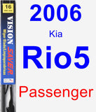 Passenger Wiper Blade for 2006 Kia Rio5 - Vision Saver