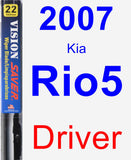 Driver Wiper Blade for 2007 Kia Rio5 - Vision Saver