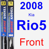 Front Wiper Blade Pack for 2008 Kia Rio5 - Vision Saver