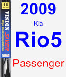 Passenger Wiper Blade for 2009 Kia Rio5 - Vision Saver