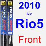 Front Wiper Blade Pack for 2010 Kia Rio5 - Vision Saver