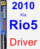 Driver Wiper Blade for 2010 Kia Rio5 - Vision Saver