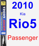 Passenger Wiper Blade for 2010 Kia Rio5 - Vision Saver