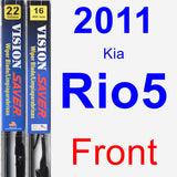 Front Wiper Blade Pack for 2011 Kia Rio5 - Vision Saver