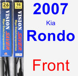 Front Wiper Blade Pack for 2007 Kia Rondo - Vision Saver