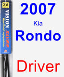 Driver Wiper Blade for 2007 Kia Rondo - Vision Saver