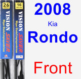 Front Wiper Blade Pack for 2008 Kia Rondo - Vision Saver