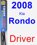 Driver Wiper Blade for 2008 Kia Rondo - Vision Saver