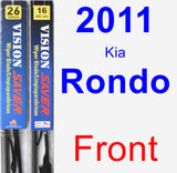 Front Wiper Blade Pack for 2011 Kia Rondo - Vision Saver