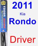 Driver Wiper Blade for 2011 Kia Rondo - Vision Saver