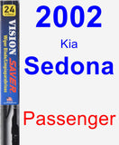 Passenger Wiper Blade for 2002 Kia Sedona - Vision Saver