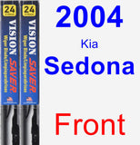 Front Wiper Blade Pack for 2004 Kia Sedona - Vision Saver