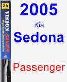 Passenger Wiper Blade for 2005 Kia Sedona - Vision Saver
