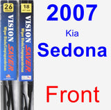 Front Wiper Blade Pack for 2007 Kia Sedona - Vision Saver
