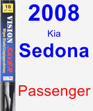 Passenger Wiper Blade for 2008 Kia Sedona - Vision Saver