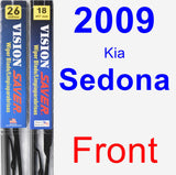 Front Wiper Blade Pack for 2009 Kia Sedona - Vision Saver