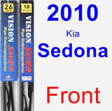 Front Wiper Blade Pack for 2010 Kia Sedona - Vision Saver