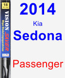 Passenger Wiper Blade for 2014 Kia Sedona - Vision Saver