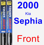Front Wiper Blade Pack for 2000 Kia Sephia - Vision Saver