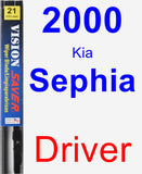 Driver Wiper Blade for 2000 Kia Sephia - Vision Saver