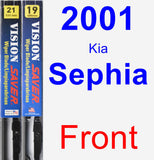 Front Wiper Blade Pack for 2001 Kia Sephia - Vision Saver