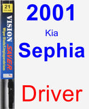 Driver Wiper Blade for 2001 Kia Sephia - Vision Saver