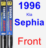 Front Wiper Blade Pack for 1996 Kia Sephia - Vision Saver