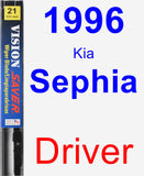 Driver Wiper Blade for 1996 Kia Sephia - Vision Saver