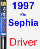 Driver Wiper Blade for 1997 Kia Sephia - Vision Saver