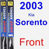 Front Wiper Blade Pack for 2003 Kia Sorento - Vision Saver