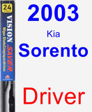 Driver Wiper Blade for 2003 Kia Sorento - Vision Saver