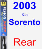 Rear Wiper Blade for 2003 Kia Sorento - Vision Saver