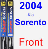 Front Wiper Blade Pack for 2004 Kia Sorento - Vision Saver