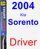 Driver Wiper Blade for 2004 Kia Sorento - Vision Saver