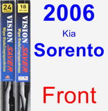 Front Wiper Blade Pack for 2006 Kia Sorento - Vision Saver