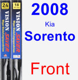Front Wiper Blade Pack for 2008 Kia Sorento - Vision Saver