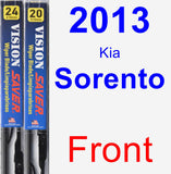 Front Wiper Blade Pack for 2013 Kia Sorento - Vision Saver