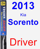 Driver Wiper Blade for 2013 Kia Sorento - Vision Saver
