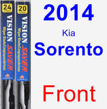 Front Wiper Blade Pack for 2014 Kia Sorento - Vision Saver