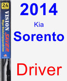 Driver Wiper Blade for 2014 Kia Sorento - Vision Saver