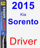 Driver Wiper Blade for 2015 Kia Sorento - Vision Saver