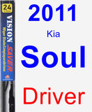 Driver Wiper Blade for 2011 Kia Soul - Vision Saver