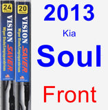 Front Wiper Blade Pack for 2013 Kia Soul - Vision Saver