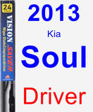 Driver Wiper Blade for 2013 Kia Soul - Vision Saver