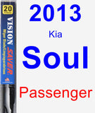 Passenger Wiper Blade for 2013 Kia Soul - Vision Saver